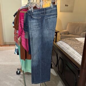 White House Black Market Blue Wash Straight Jeans